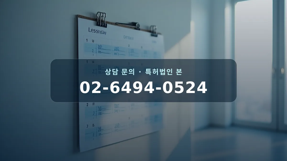 상표권 갱신을 위한 달력 체크